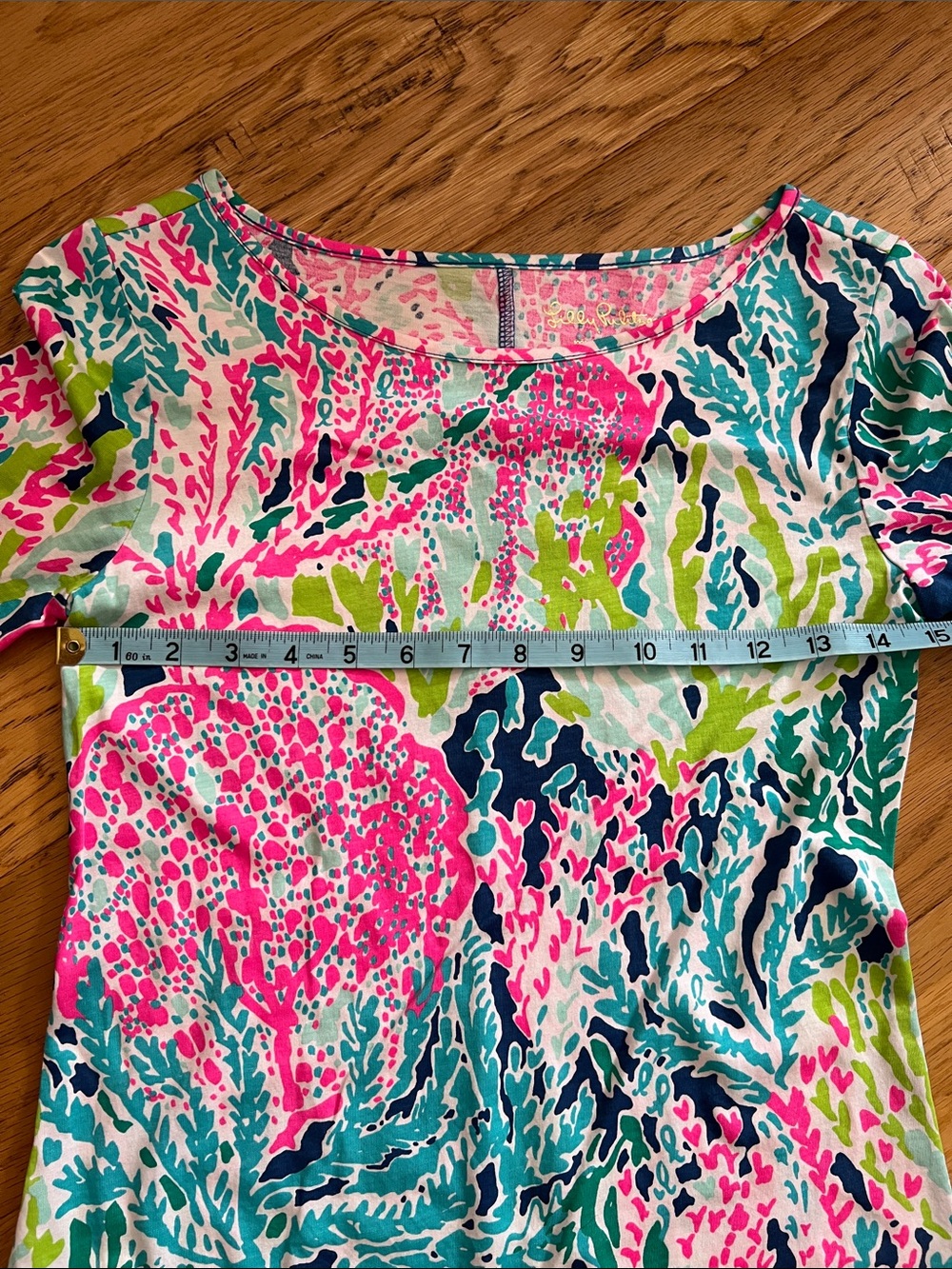 XXS - Lilly Pulitzer - Multi-Color Long-Sleeve corail dress - Picture 5 of 6